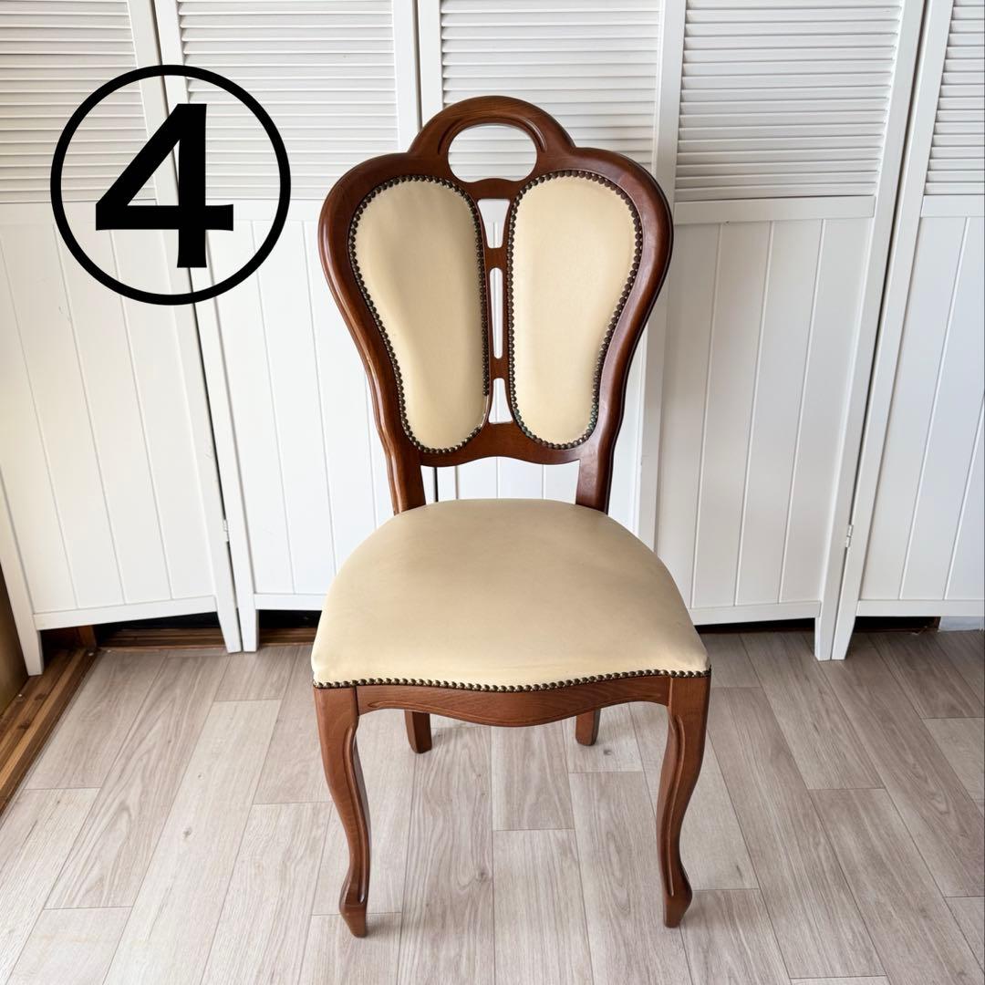 ④サルタレッリ ダイニングチェア 猫脚チェア 1脚　(4脚同時販売)