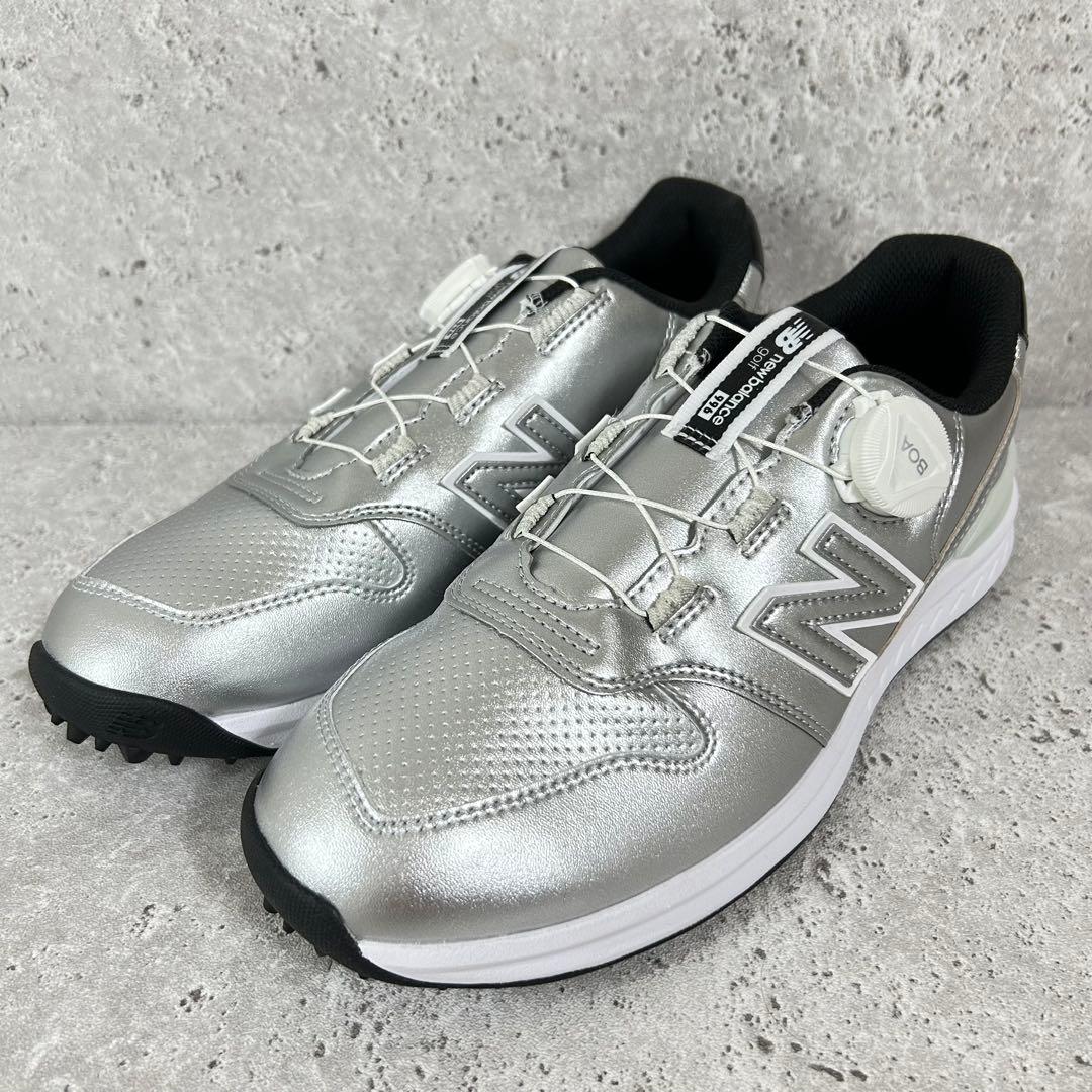 【新品】ニューバランス ゴルフ 996 レディース 24.5 シルバー ボア