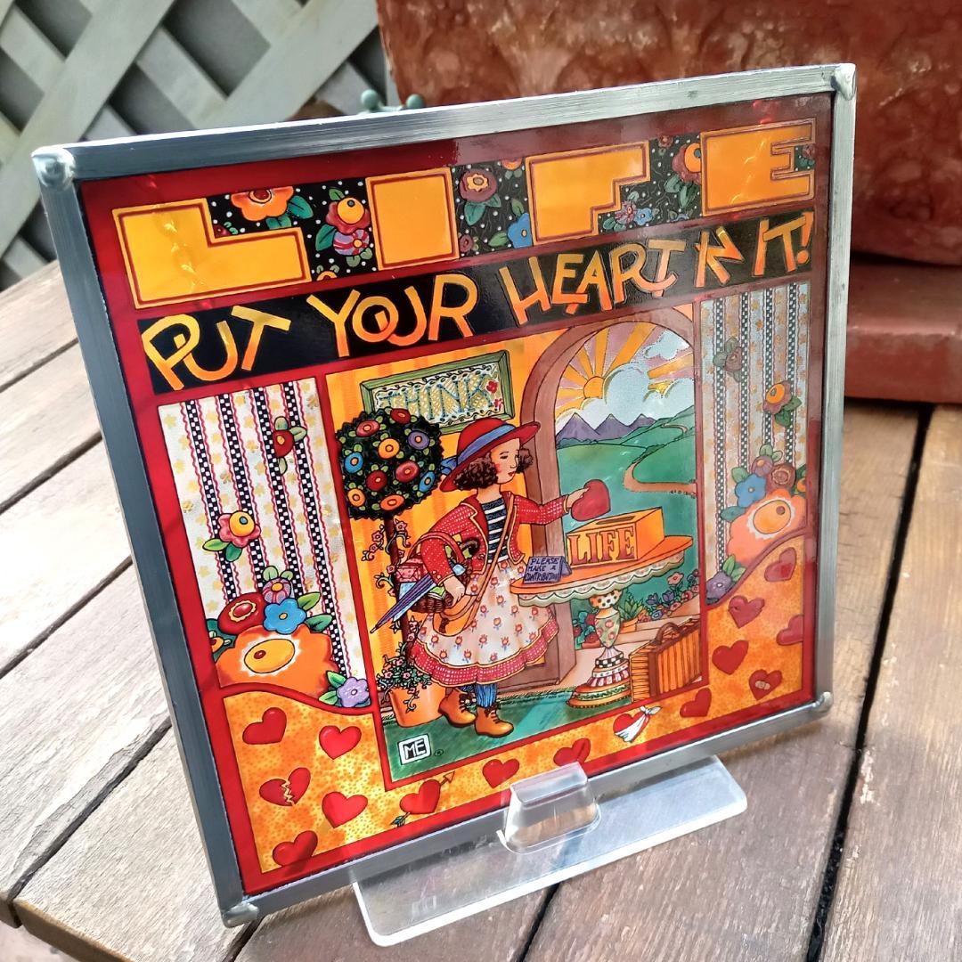 メアリー・エンゲルブライト ステンドグラス ハート グラスマスターズ社