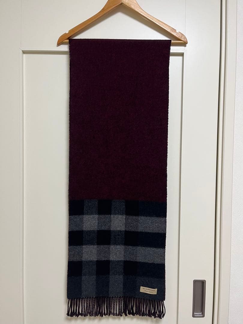 BURBERRY　バーバリー　マフラー　カシミア100％　大判マフラー　美品