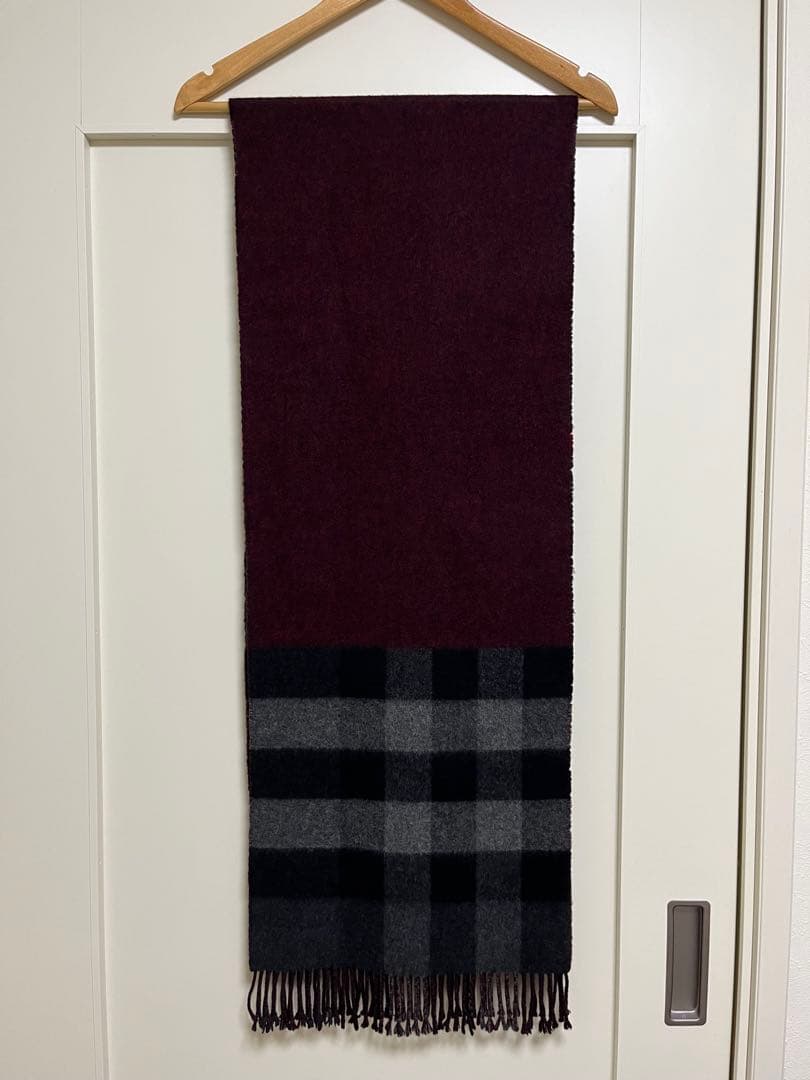 BURBERRY　バーバリー　マフラー　カシミア100％　大判マフラー　美品