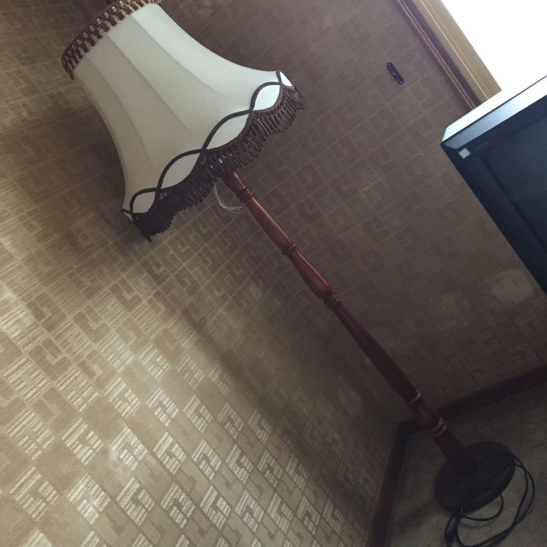 フロアライト アンティーク ウッド調/フロアランプ/間接照明/レトロ