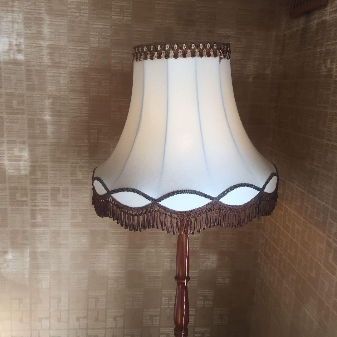 フロアライト アンティーク ウッド調/フロアランプ/間接照明/レトロ