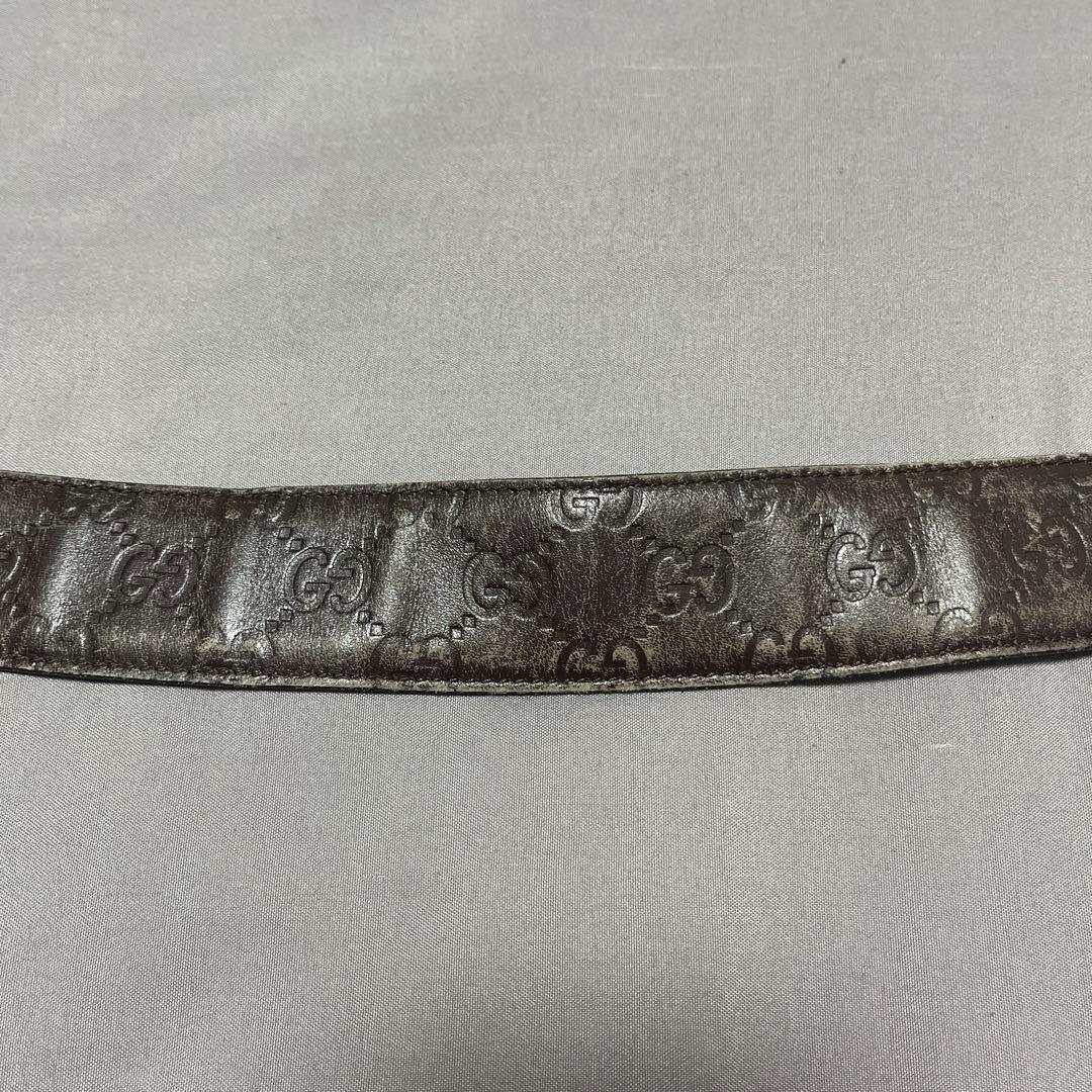 GUCCI グッチ ベルト GG バックル 411924 シマレザー