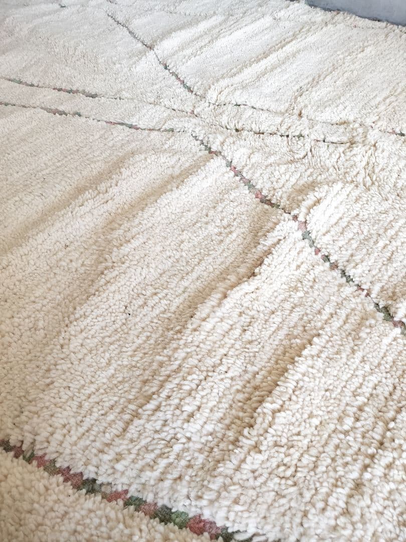 大判/新品/モダンな不規則ラインのベニワレン　モロッコ No.747