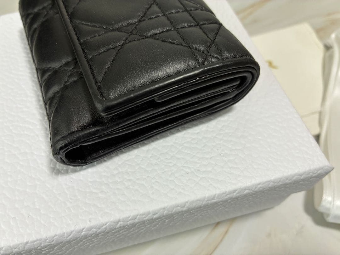 Dior ロータスウォレット ブラック 三つ折り財布