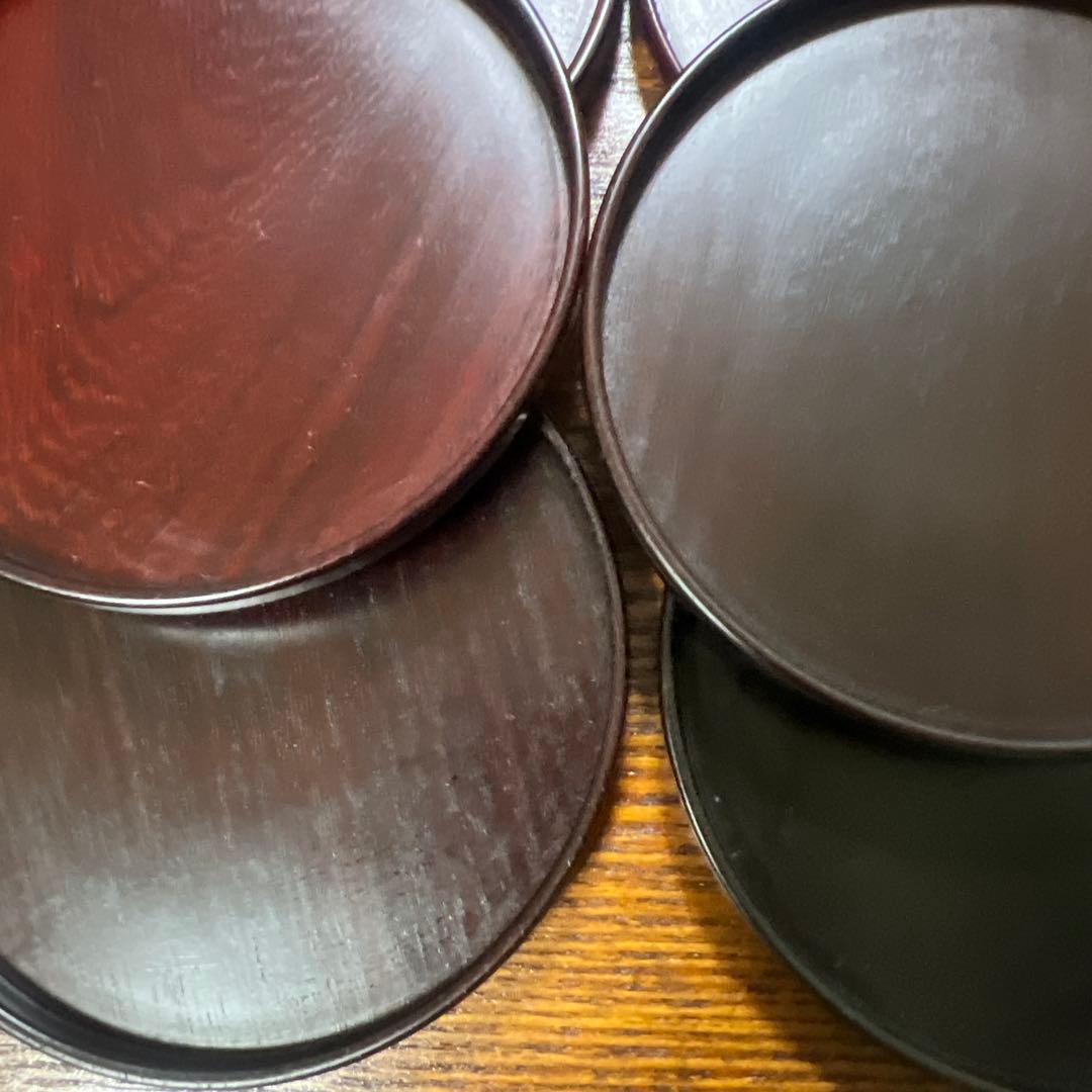 希少 紫檀 菓子皿 6枚セット ❺