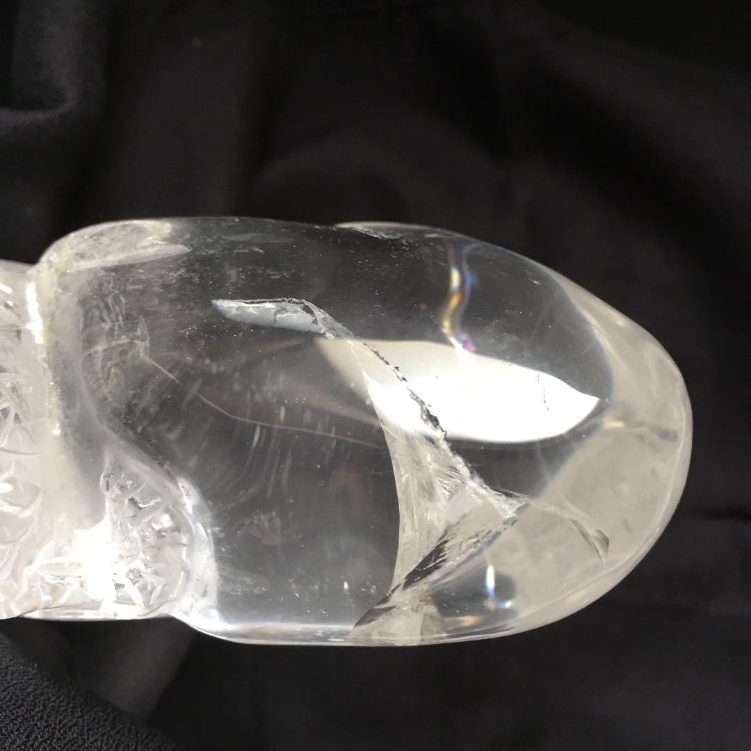 天然石 水晶 龍彫刻