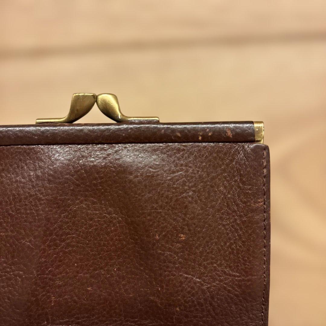 IL BISONTE イルビゾンテ　ブラウンレザー 二つ折り財布