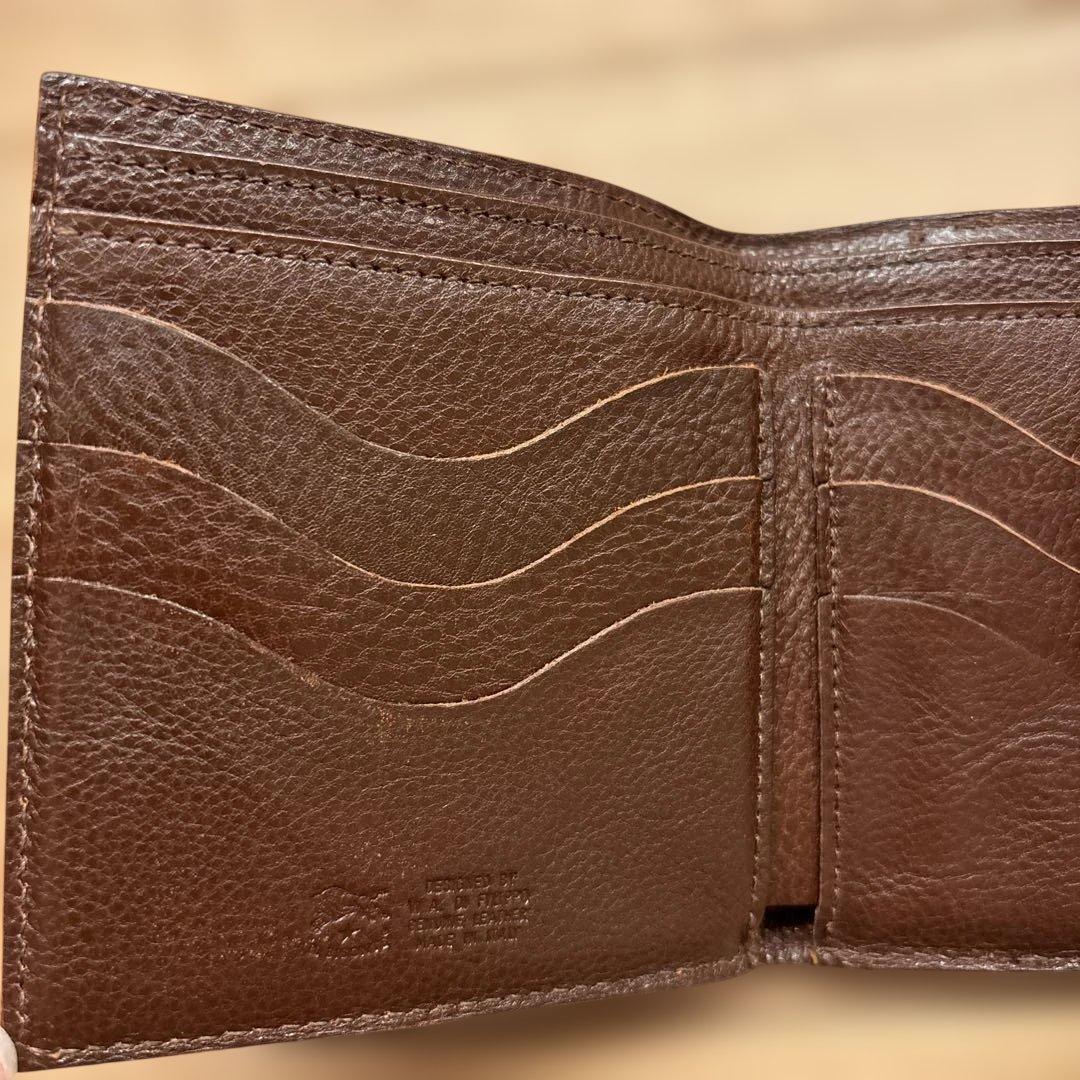 IL BISONTE イルビゾンテ　ブラウンレザー 二つ折り財布