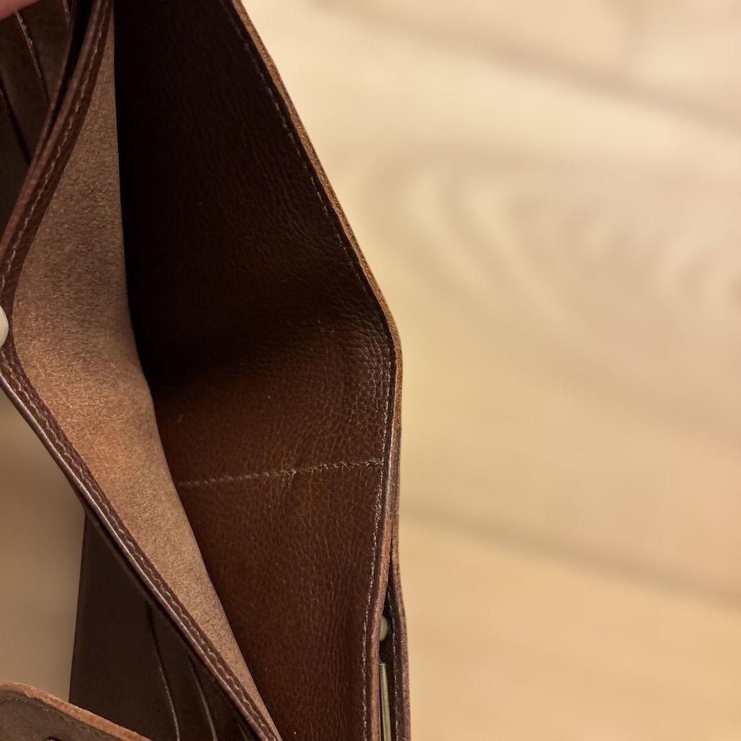 IL BISONTE イルビゾンテ　ブラウンレザー 二つ折り財布