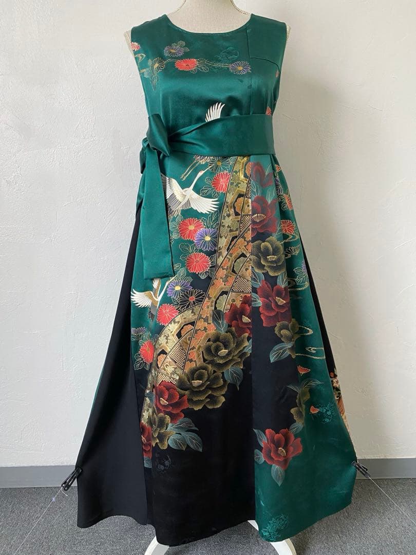 3291 着物　リメイク　ドレス　ワンピース