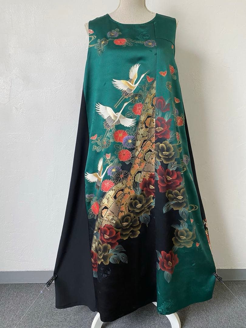 3291 着物　リメイク　ドレス　ワンピース