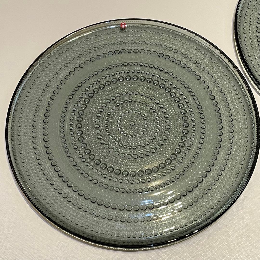 イッタラ　カステヘルミ　プレート　31.5㎝　グレー　2点セット
