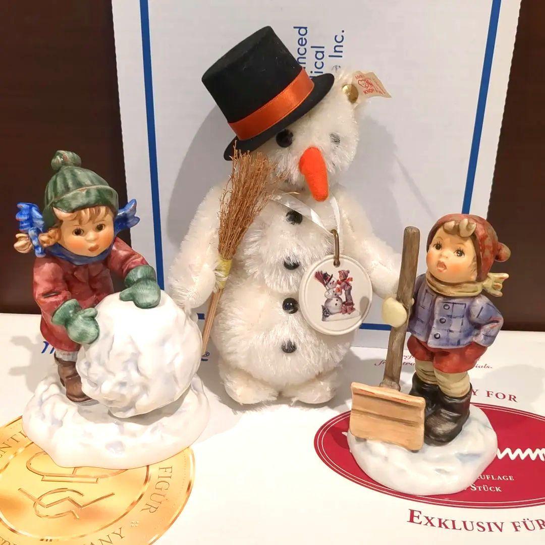 フンメル人形　シュタイフ　スノーマン × ゲーベル　限定セット