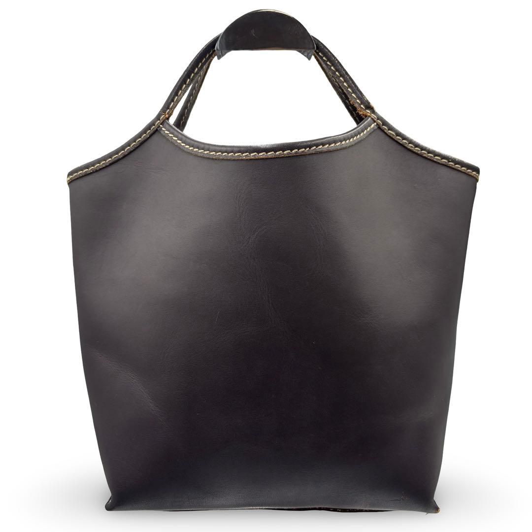 【良品】ツモリチサト　トートバッグ　オールレザー　ブラウン　手提げ　大容量