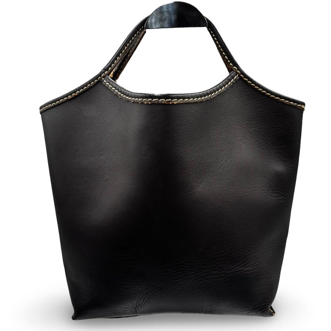 【良品】ツモリチサト　トートバッグ　オールレザー　ブラウン　手提げ　大容量