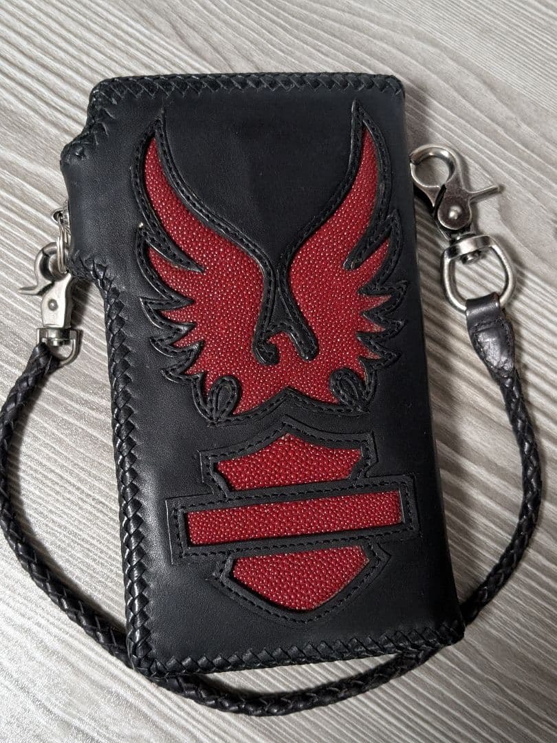 ハーレーダビッドソン本革長財布 ライダースウォレット　バイカーズウォレット