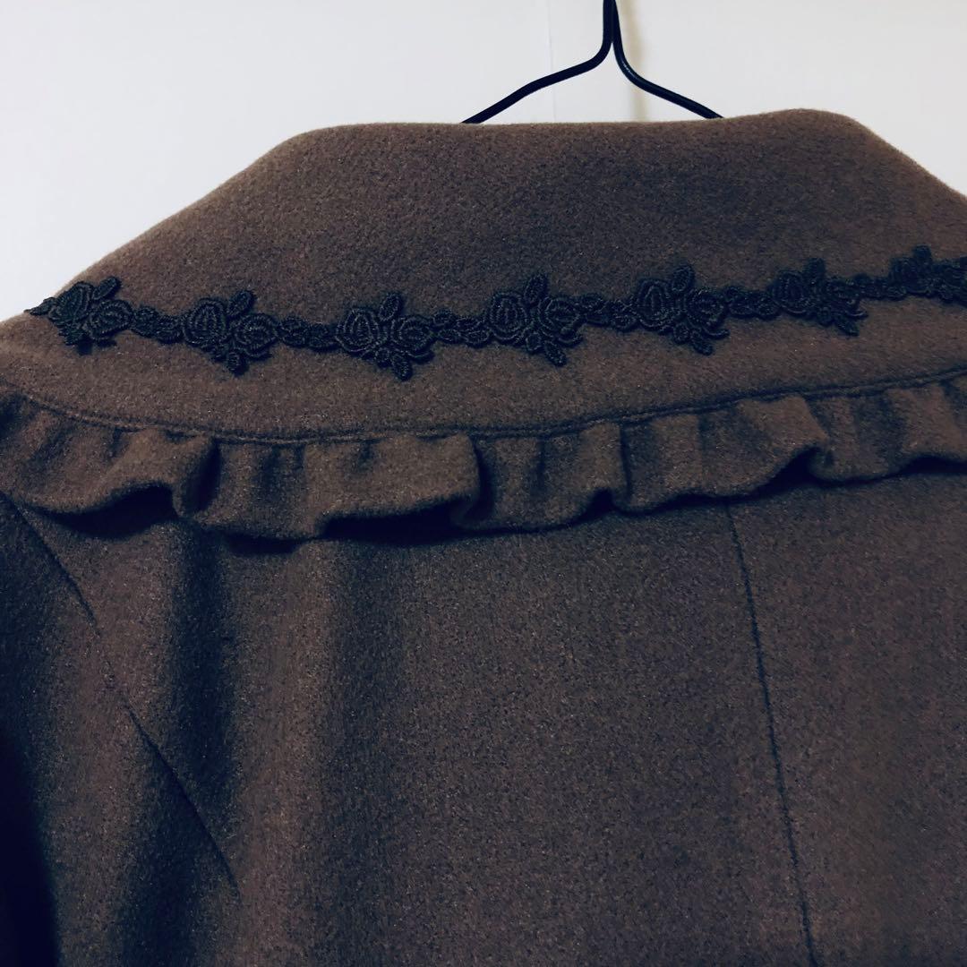 未使用品 青木美沙子 しまむら ロングコート ブラウン 3Lサイズ