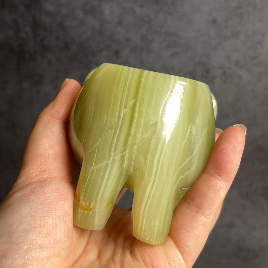 アフガニスタン オニキス 手彫り キャンドルホルダー アクセサリー入れ