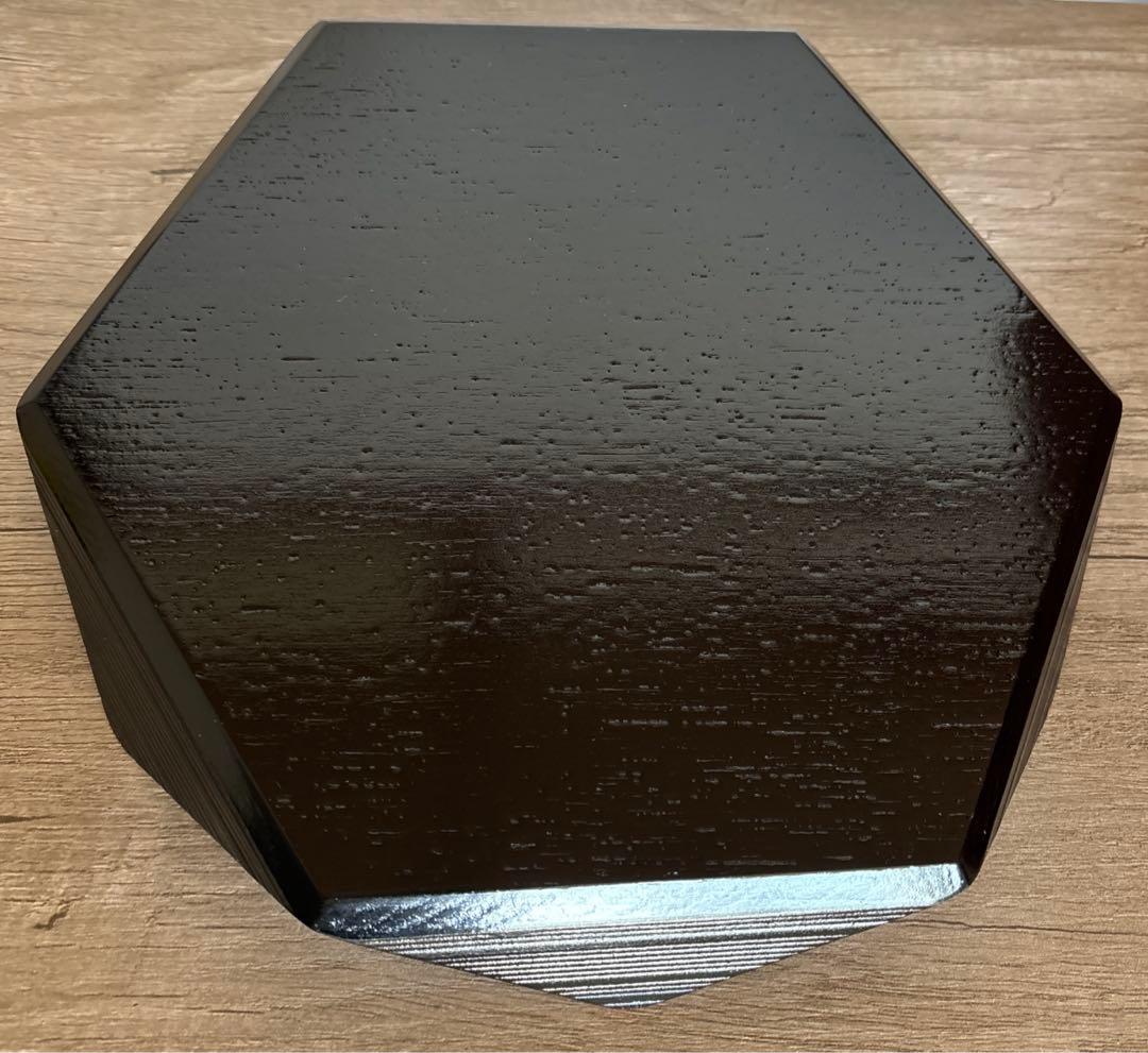 線挽塗盛り鉢、線挽塗六角器、越前河和田塗、５つ組、紙専用箱付