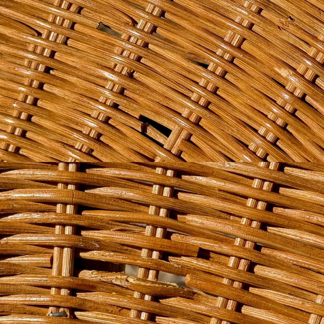 ビンテージ　ラタン　パパサンチェア　リゾート・ホテルテイスト　直径95㎝