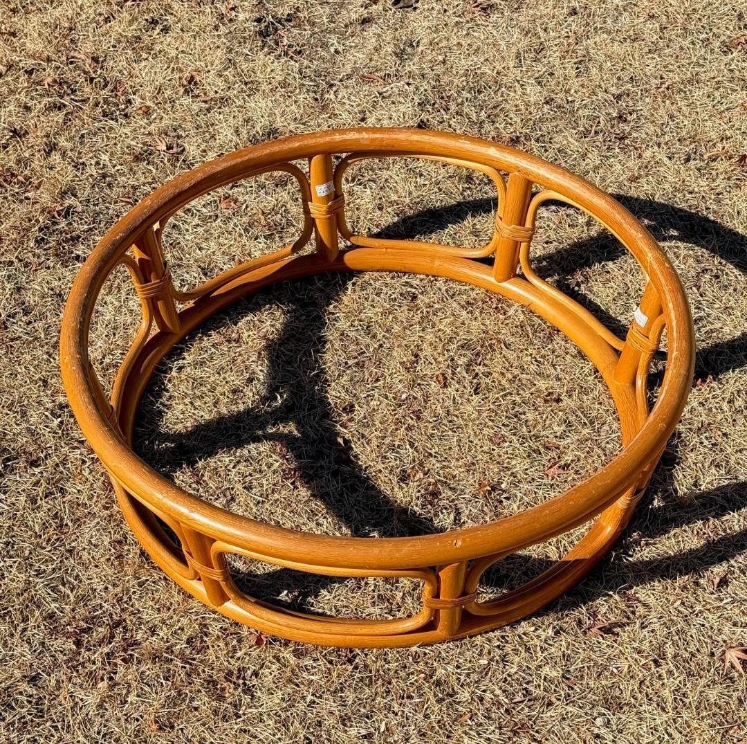 ビンテージ　ラタン　パパサンチェア　リゾート・ホテルテイスト　直径95㎝