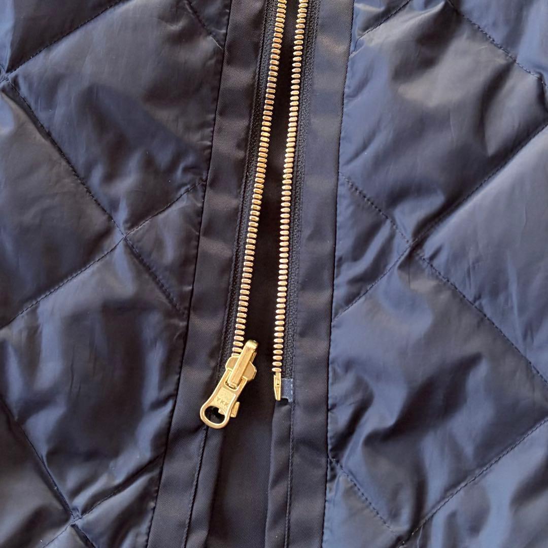 美品 トゥモローランドコレクション リナイロン フーデッドダウンコート ネイビー