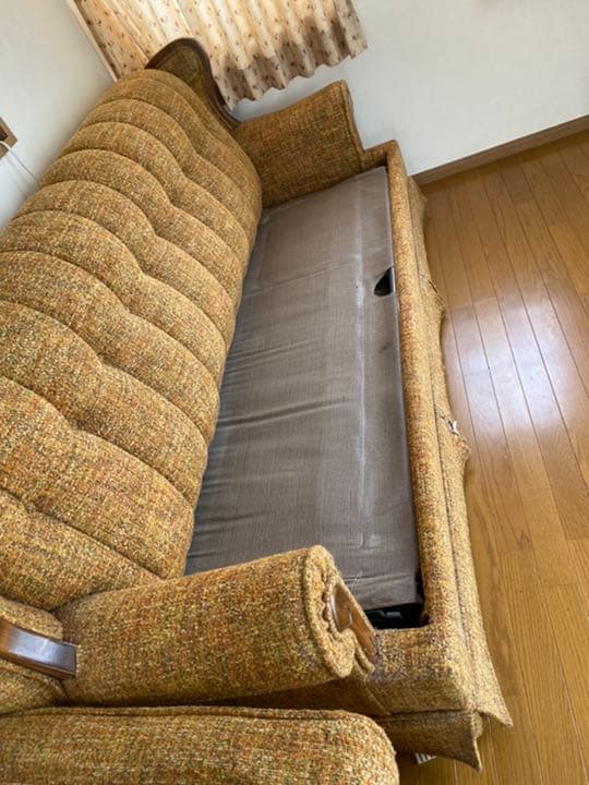 アメリカ　アンティーク3人がけ　ソファー