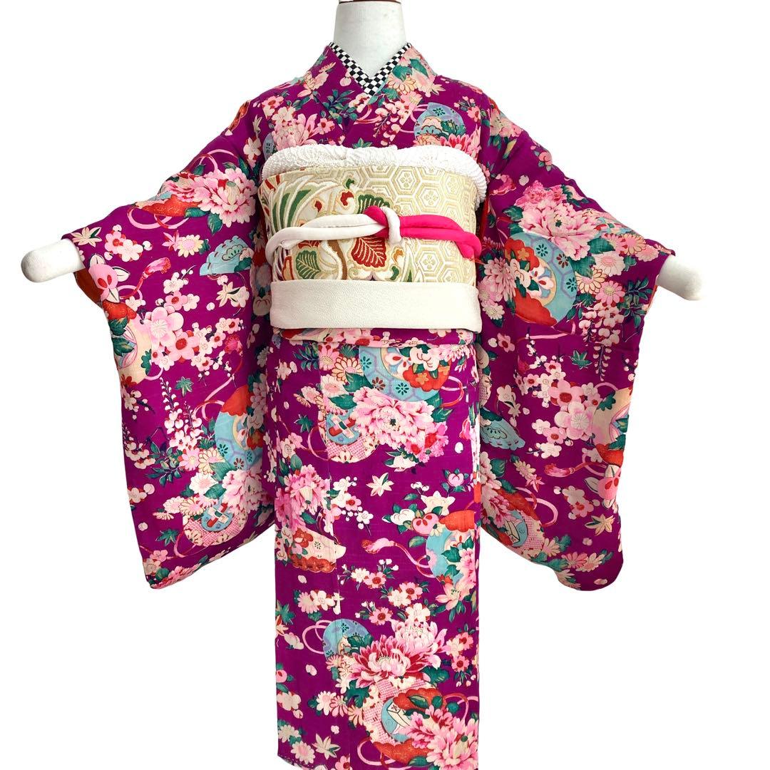 アンティーク　女の子　子供着物　七五三　アンティーク着物　NO6