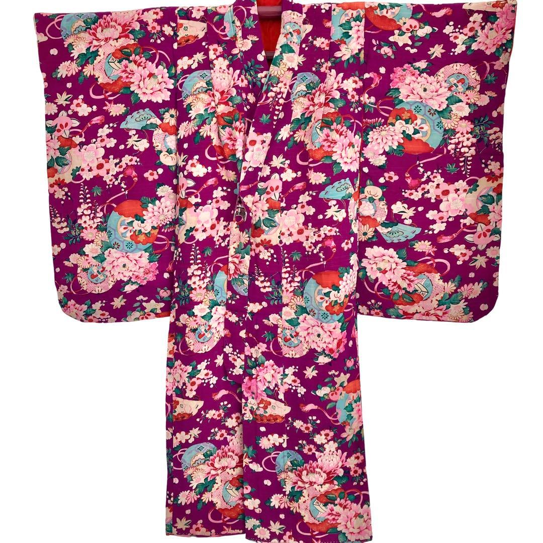 アンティーク　女の子　子供着物　七五三　アンティーク着物　NO6