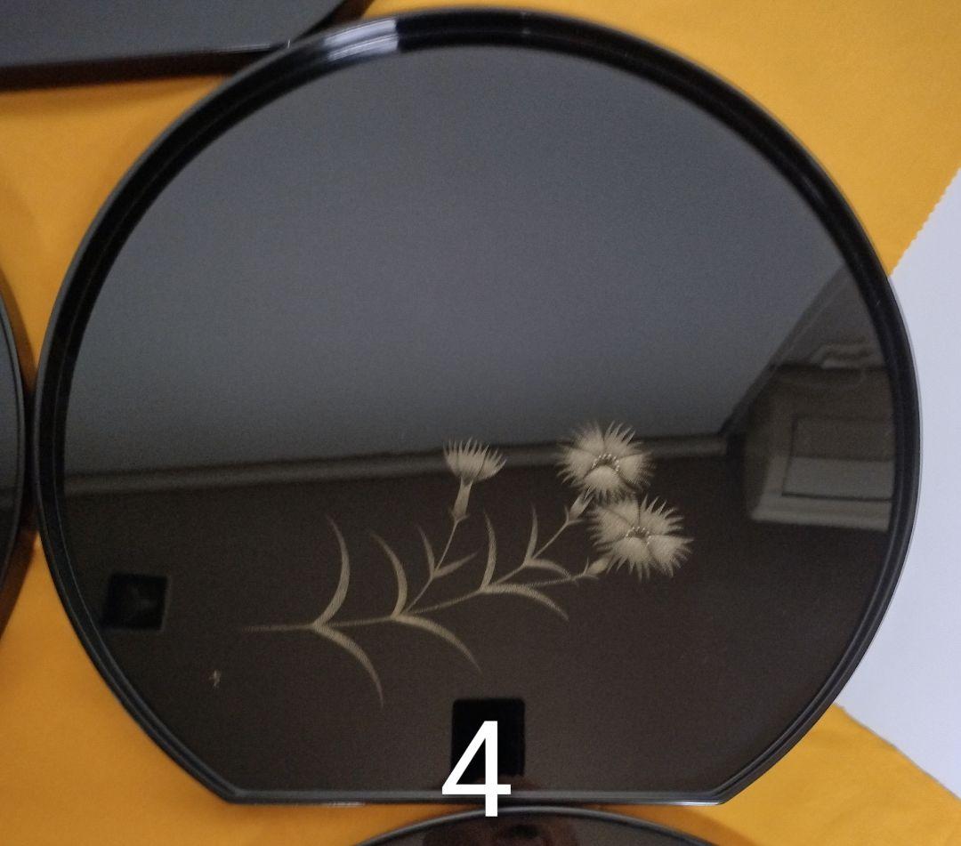 輪島塗　撫子沈金　卓上膳5客　作家もの　 三谷吾一