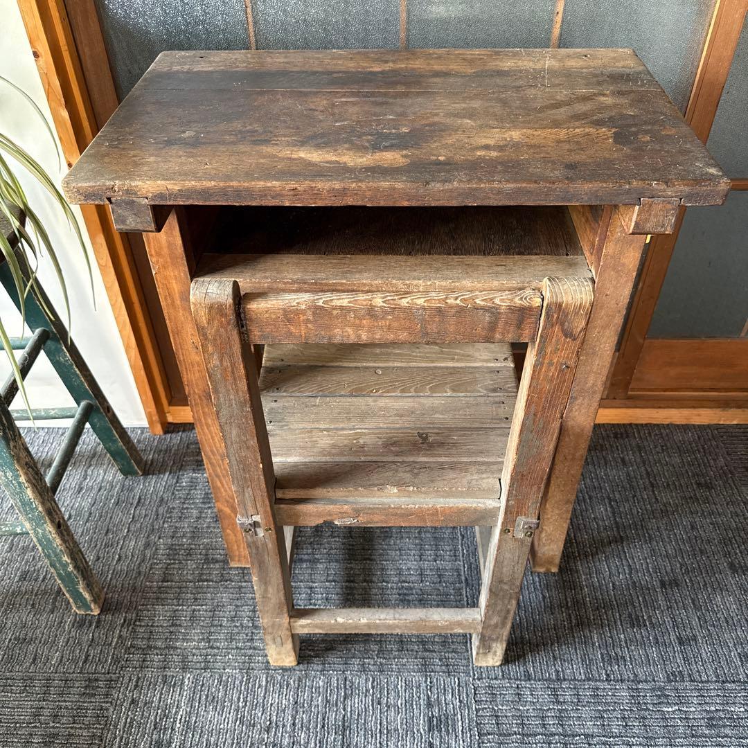 学校机&椅子セット　昭和レトロ　　　ヴィンテージ