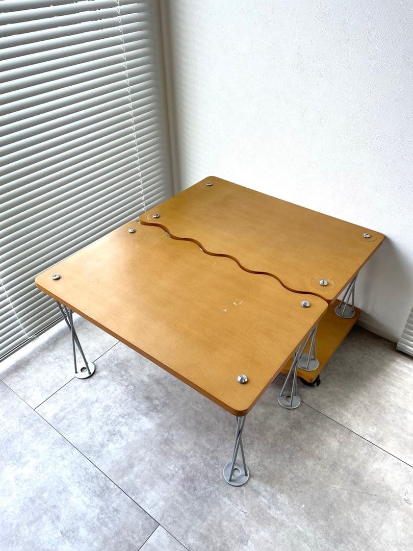 シェルフ　ローテーブル　2ウェイ　ポストモダン