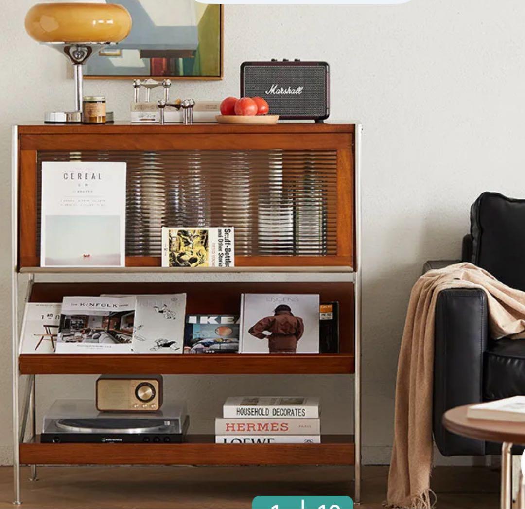 新品未使用組立済caguuuキャビネット異素材ディスプレイラック