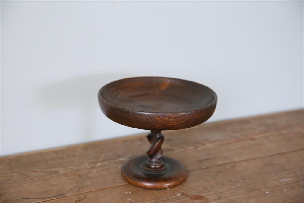 英国アンティーク木製コンポート/ケーキスタンド/コンポティエ(84-247)