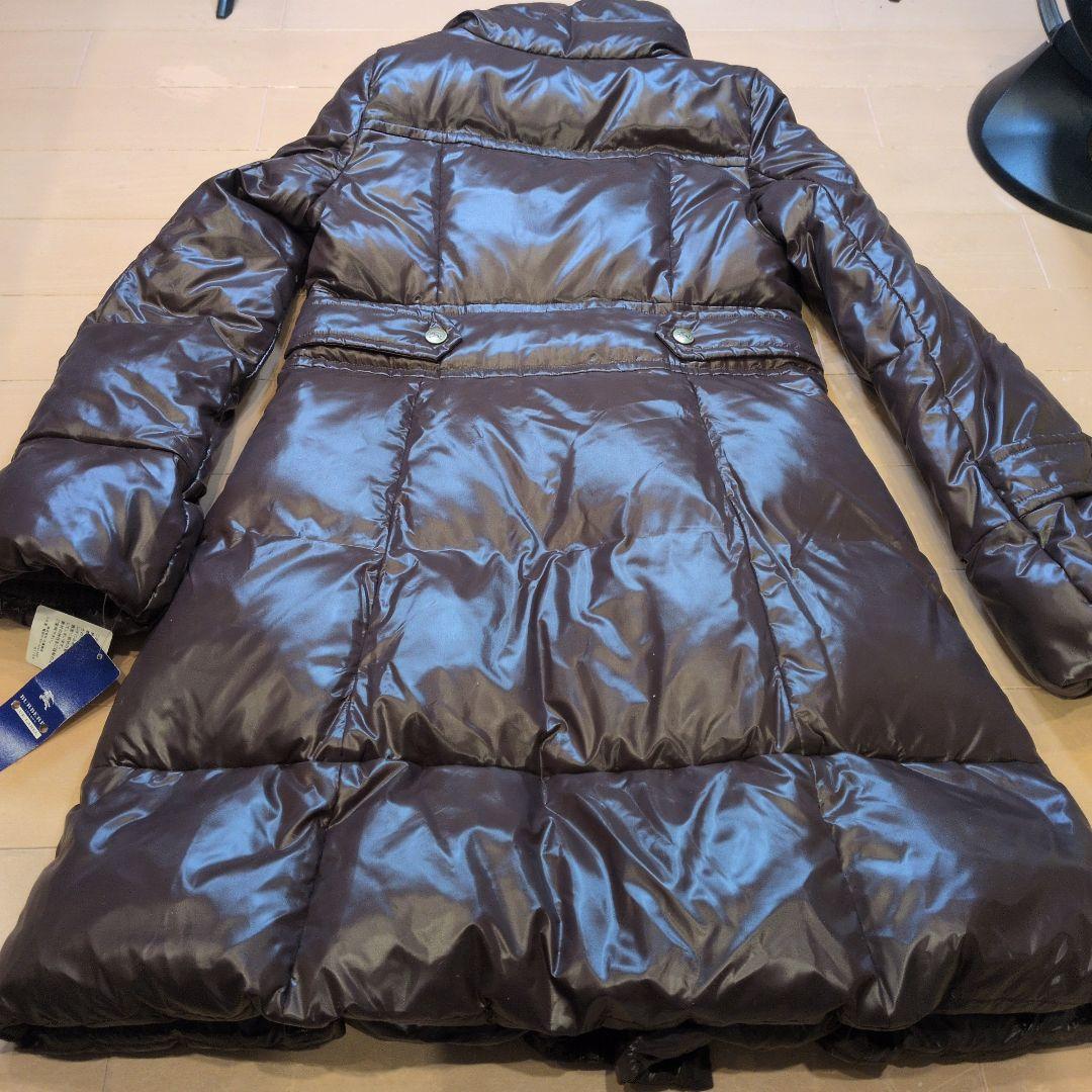 バーバリー ノバチェック 茶 38 ロングダウン 新品未使用