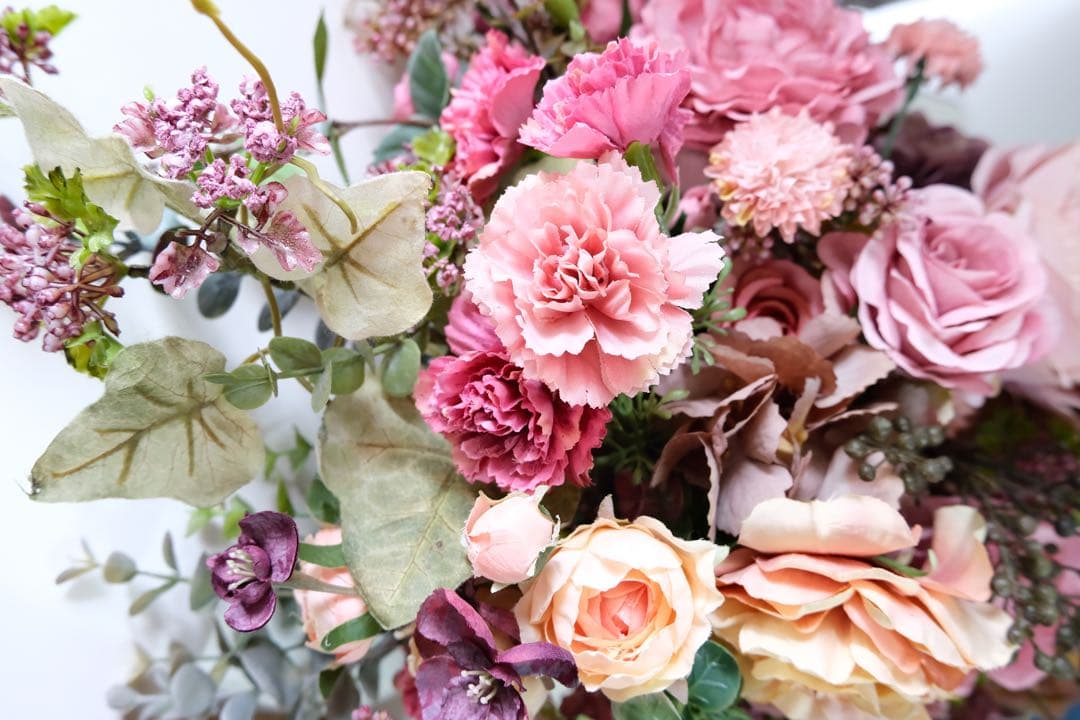 まい　【引き取り歓迎】造花フラワーアレンジメント★高砂風★資材にも