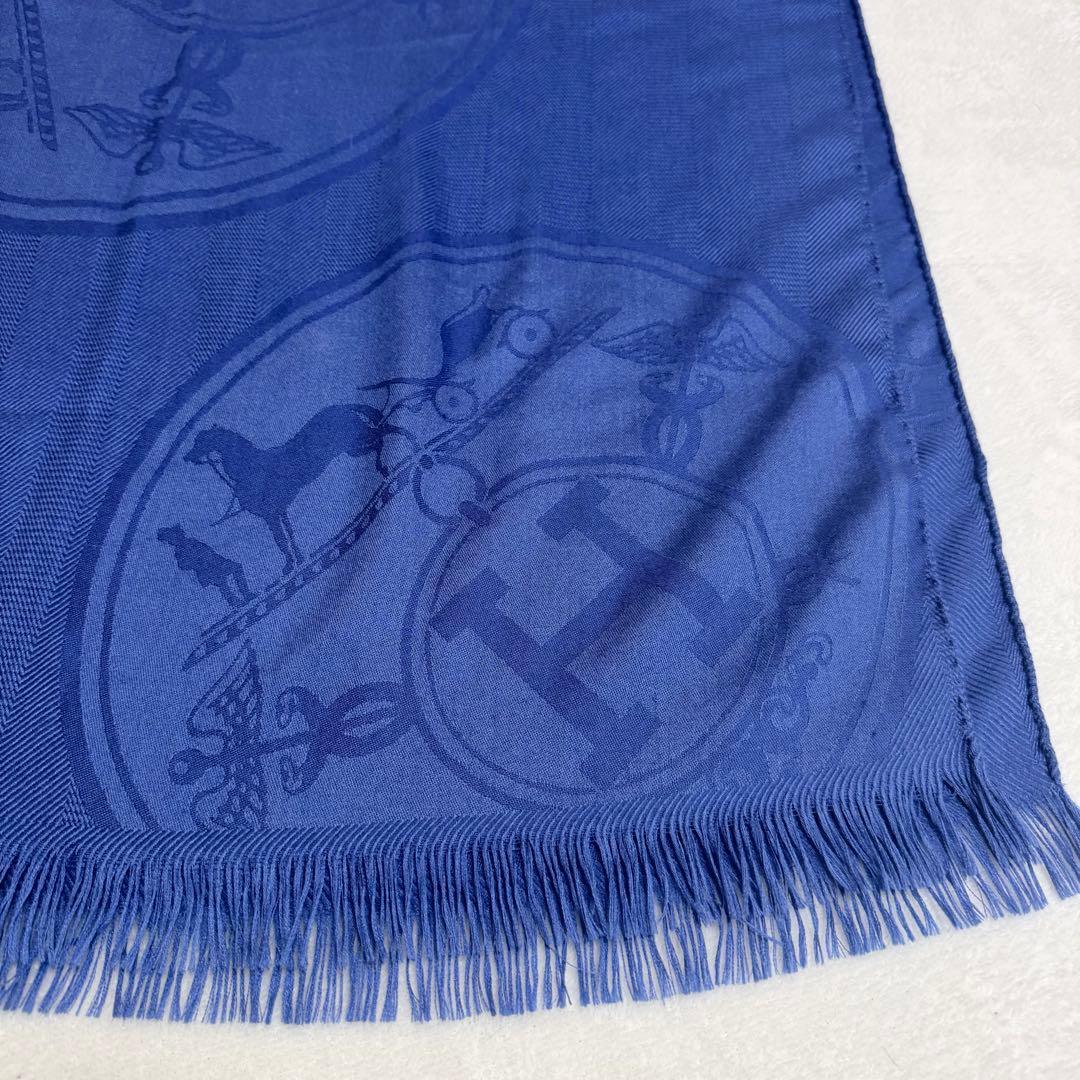 美品　エルメス　ニューリブリス110 カシミアシルク　カシシル　カレジェアン