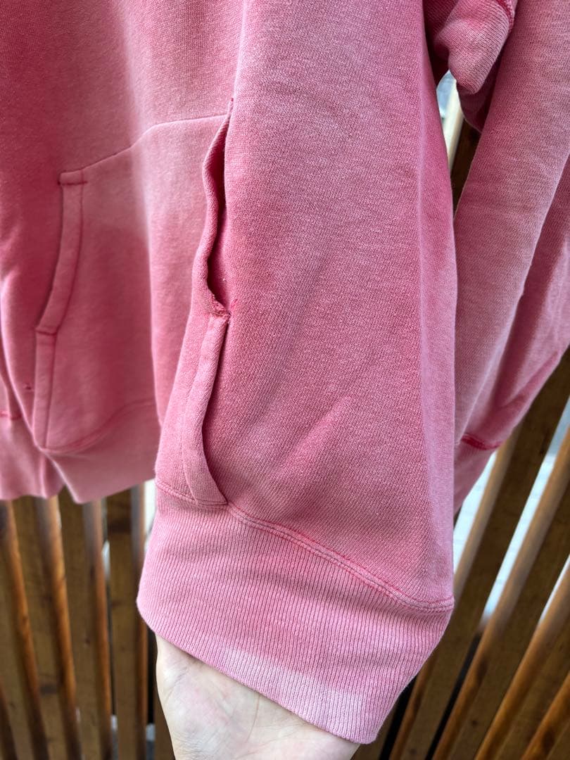 て*～様 50s 60s 鬼フェード 赤パーカー ピンク ヴィンテージ スウェッ