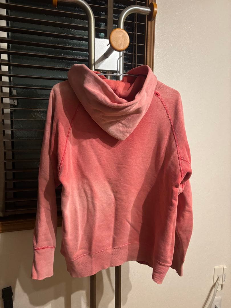 て*～様 50s 60s 鬼フェード 赤パーカー ピンク ヴィンテージ スウェッ