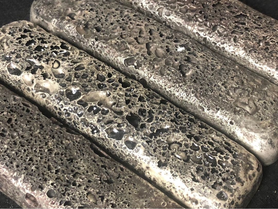 中国古銭 大清光緒 十九年 銀條 銀棒 鎮紙 古銭 銀貨 清朝硬貨 花銀 4点