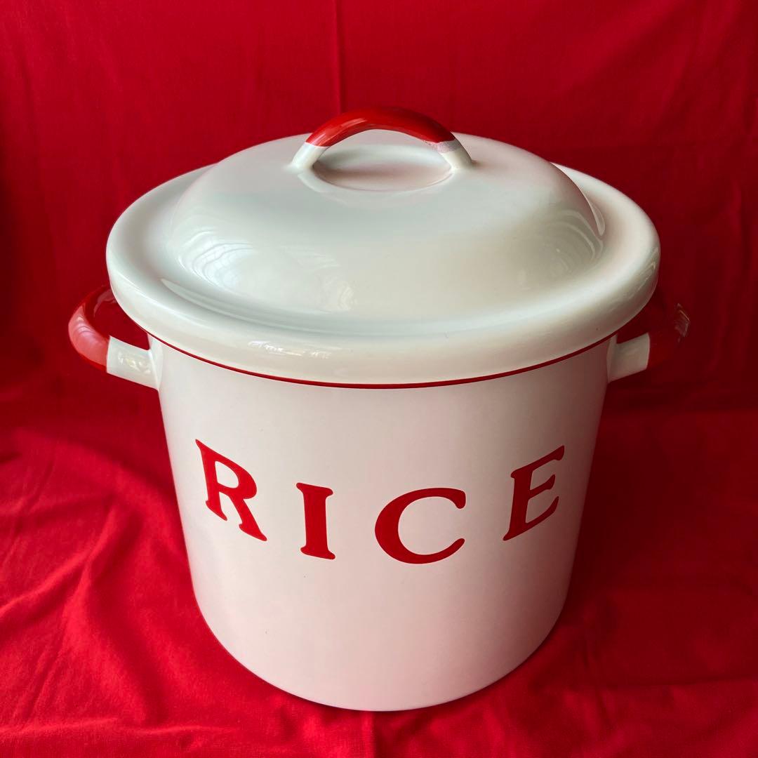 ホーロー米びつ