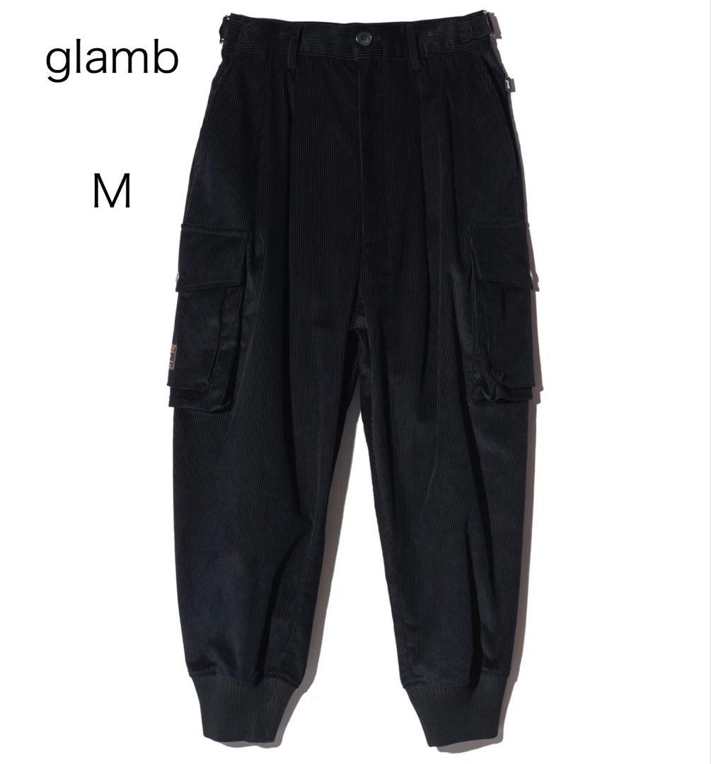 【未使用に近い】glamb コーデュロイディフォームパンツ　M ブラック