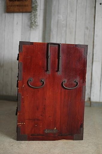 丸金具庄内箪笥　3段　タンス　収納　古家具　古民家　時代家具