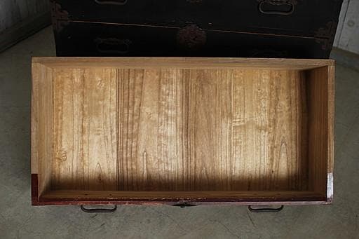 丸金具庄内箪笥　3段　タンス　収納　古家具　古民家　時代家具