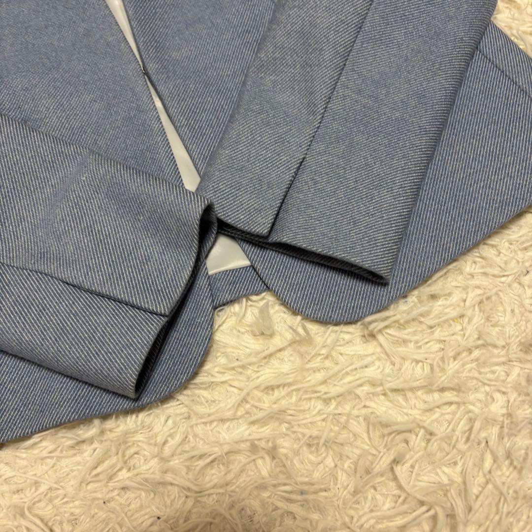 美品 グリーンレーベルリラクシング ノーカラー セットアップ スーツ パンツ