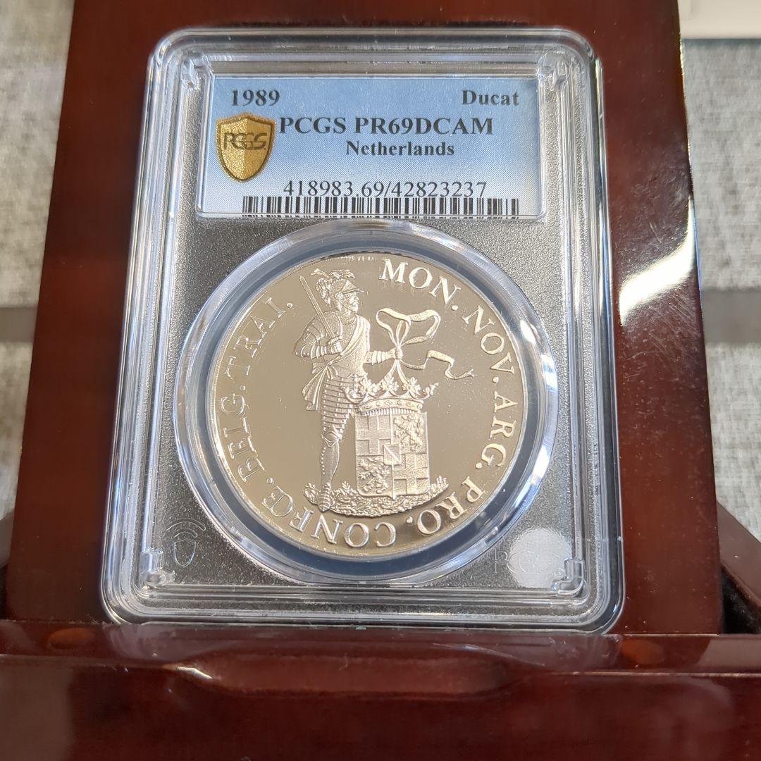 1989 オランダ ダカット銀貨 PCGS PR69 DCAM