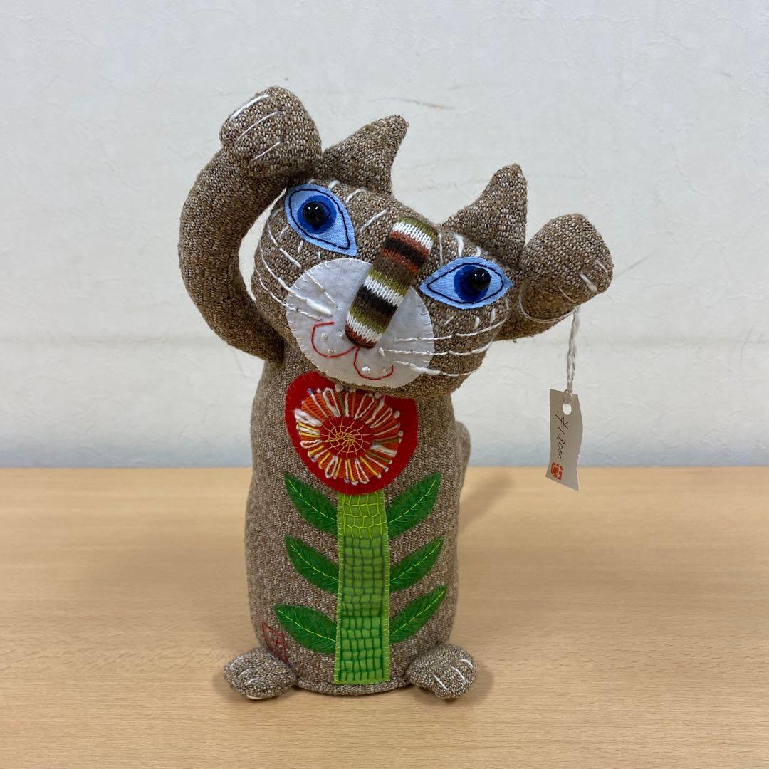 ハンドメイドぬいぐるみ:布猫