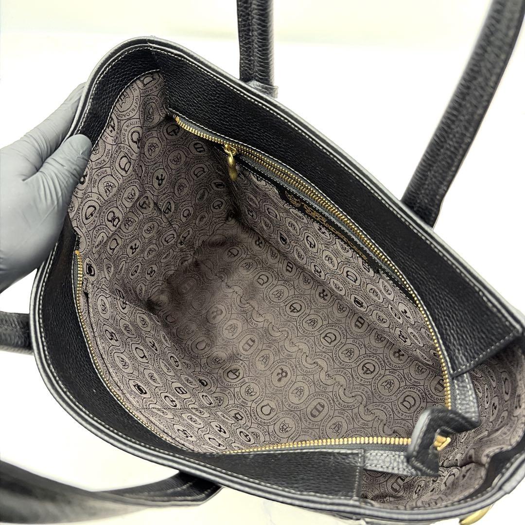 【美品】トフ&ロードストーン 肩掛け 本革 レザー トートバッグ 黒 M